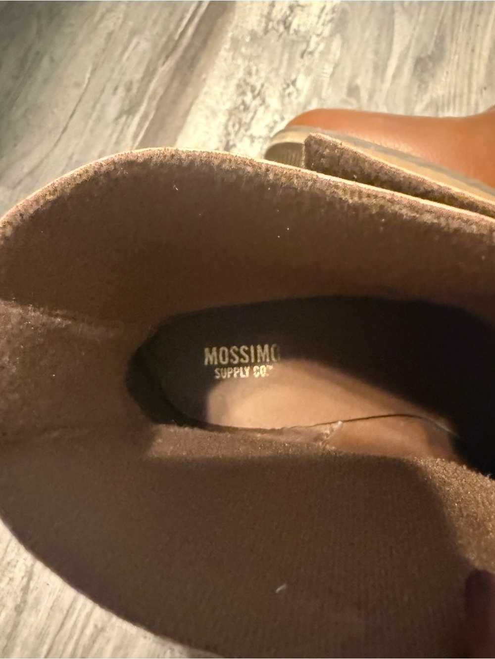 Mossimo Supply Co. Cognac Brown Stacked Heel Ankle Booties - Picture 5 of 5